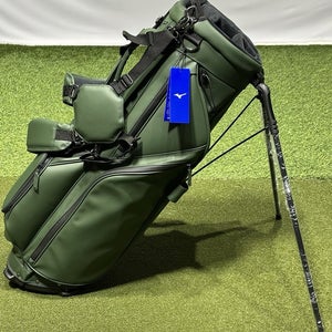 NEW Mizuno Golf Pro Stand Carry Bag 5-Way Divider w/ Rain Cover Color: Green