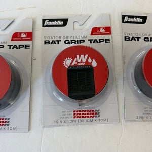3 pack GATOR GRIP 1.2mm bat grip tape black