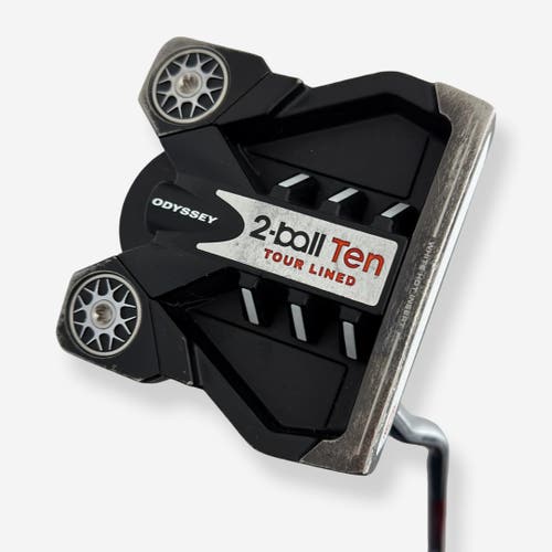 Odyssey 2-Ball Ten Tour Lined Red Putter Right Handed Steel Shaft 35”
