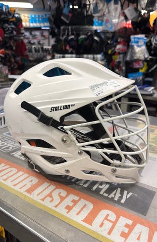 SR LG STX Stallion 650 lacrosse lax player attack senior adult (Used) White Helmet