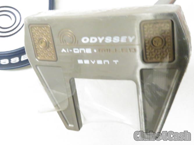 Odyssey Ai-One Milled SEVEN T Putter Silver Double Bend 35" +Cover  NEW