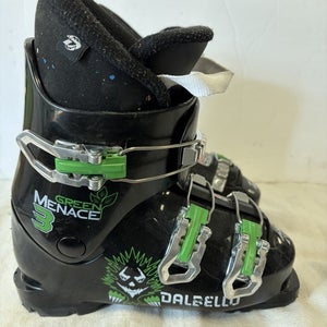 Mondo Size 21.5 U.S. Kids Size 3 Dalbello Green Menace 3 Downhill Ski Boots