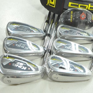 LEFT HANDED Cobra King Speedzone 4H,5-PW Iron Set Regular Flex Steel NEW #210356