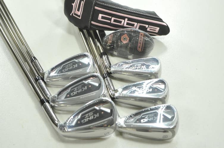 Cobra King Speedzone Ladies 5H, 6-PW,SW Iron Set Recoil ESX F1 Graphite # 210358