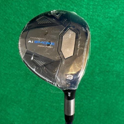 NEW Callaway Paradym Ai Smoke Max Fast 25 Fairway 9 Wood Ventus Seniors w/HC