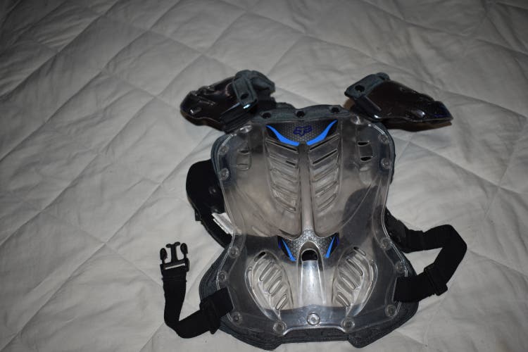 FOX Motocross R3 Roost Deflector, Black/Blue, Adult - Good Condition!