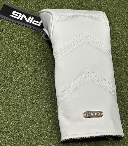 PING Golf Lux Driver Cover Club Headcover White/Gold NEW!