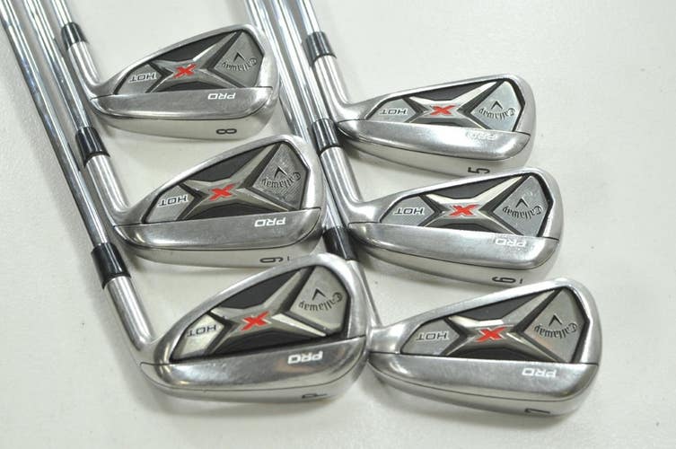 Callaway X Hot Pro 5-PW Iron Set Stiff Flex Right SpeedStep 85g Steel # 208950