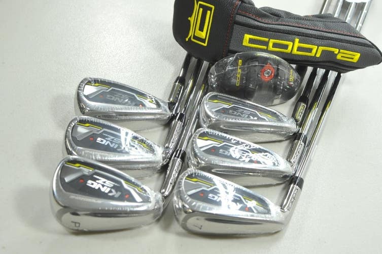 LEFT HANDED Cobra King Speedzone 4H, 5-PW Iron Set Stiff Flex Steel NEW! #210359