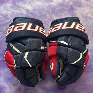 Blue Senior Bauer Supreme Mach Gloves 13" (Used)