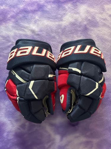 Blue Senior Bauer Supreme Mach Gloves 13" (Used)