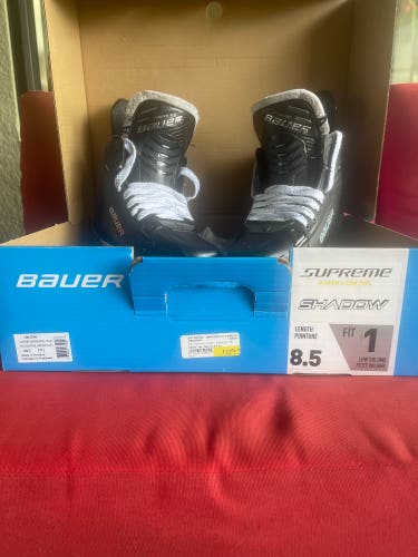 Black 2024 Bauer Supreme Shadow Hockey Skates 8.5 (Used)