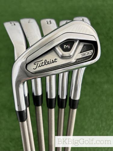 LH Titleist T300 21 Iron Set 5-P / SteelFiber i95 Regular Graphite +1/2