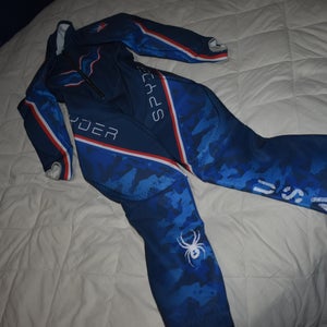 Spyder Padded Ski Suit, USA Blue, Kids Size Large 14/16 - Top Condition!
