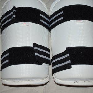 Long Life Products Karate Sparring Shin Pads, White, Medium