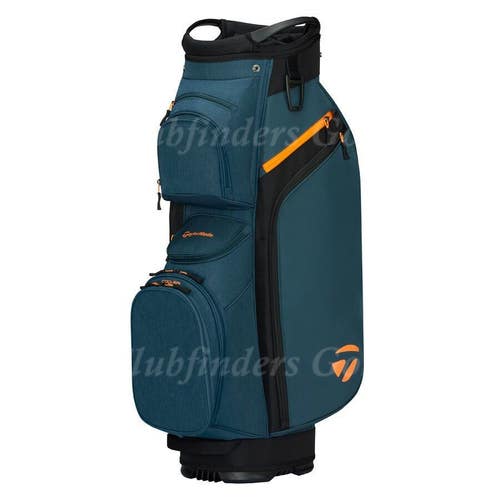 NEW TaylorMade Cart Lite Navy/Orange 14-Way Golf Cart Bag w/ Raincover
