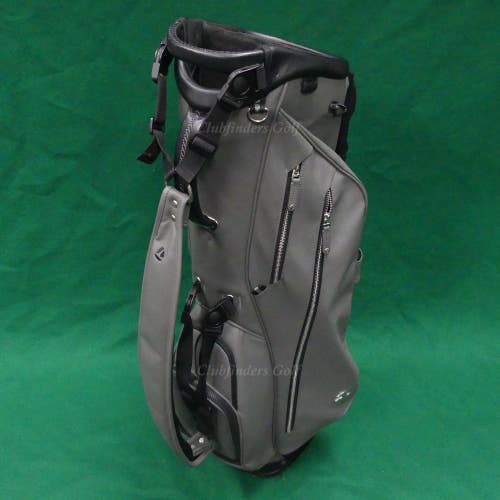 TaylorMade TM22 Vessel Lite Lux Grey 4-Way Golf Stand Bag w/ Raincover