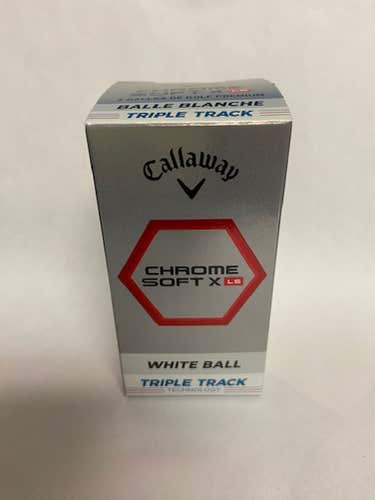 Callaway Chrome Soft X LS Triple Track Golf Balls (White, 2pk) 2022 NEW
