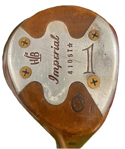 HB Imperial Persimmon 1-Wood Driver 4105T Stiff Steel 43" RH Good Wrap Grip HC