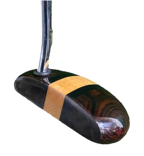 David Musty Carved Classic Mallet Putter LH Steel 34.5" Stock Grip HC Nice