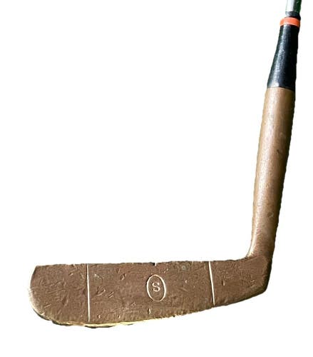 Otey Crisman C S Made For Scoggins Brass Blade Putter RH Steel 35.5" Pistol Grip
