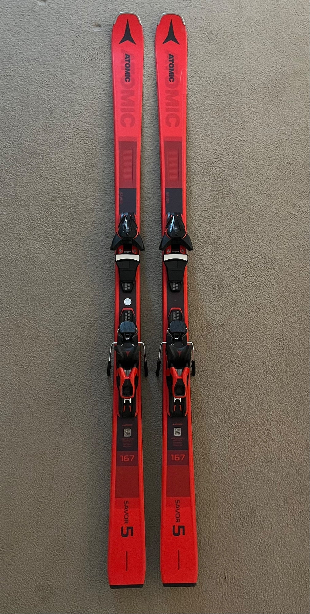 Unisex Atomic Savor 5 167 cm All Mountain Skis With Bindings Max