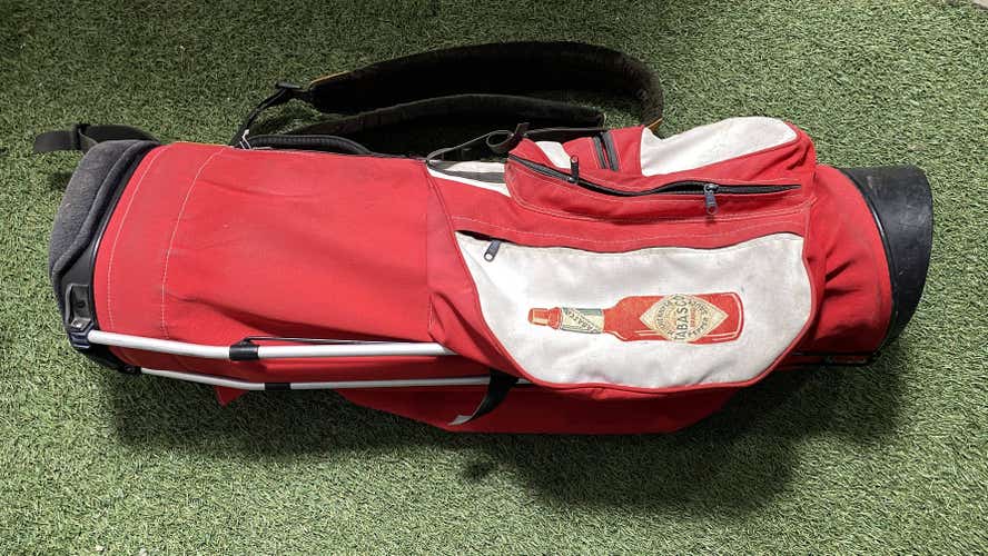 Ping Tabasco Sauce Stand Bag Red/White 4-Way Divide Dual Strap Golf Bag