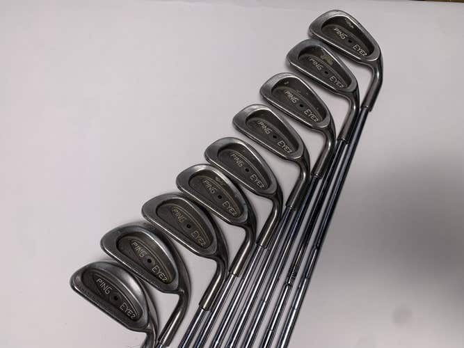 Ping Eye 2 + Iron Set 4-PW+SW+LW Black Dot Stiff Steel Mens RH