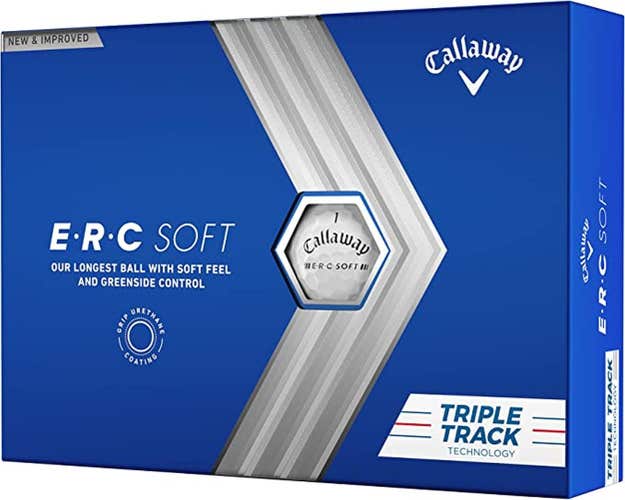 Callaway ERC Soft Golf Balls 2023 (White, 12pk) Triple Track NEW