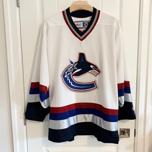 Authentic CCM Vancouver Canucks West Coast Express White Jersey Size XL