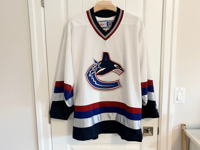Authentic CCM Vancouver Canucks West Coast Express White Jersey Size XL