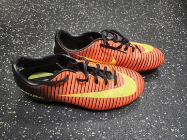 Used Nike MERCURIAL Soccer Cleats Orange Junior 05 11849-S000036292