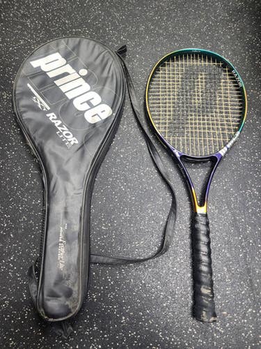 Used Prince RAZOR Adult Tennis Racquet Navy Blue Unknown 11849-S000036298