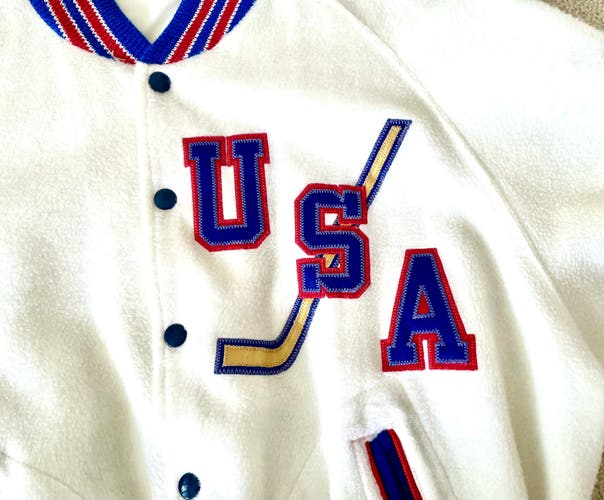 Rare, Team USA Hockey jacket issued to the players on the 1982 World Championship Tournament Team.