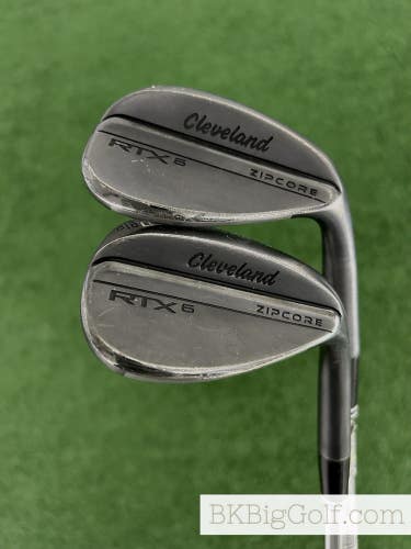 Cleveland RTX6 Zipcore Black 2 Wedge Set (54 & 58 Degrees)