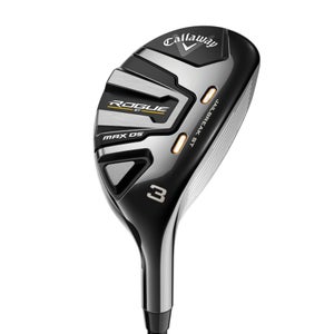 LEFT HANDED CALLAWAY ROGUE ST MAX OS 4 HYBRID GRAPHITE 5.0 STANDARD PROJECT X CYPHER BLACK 50 HB/IR