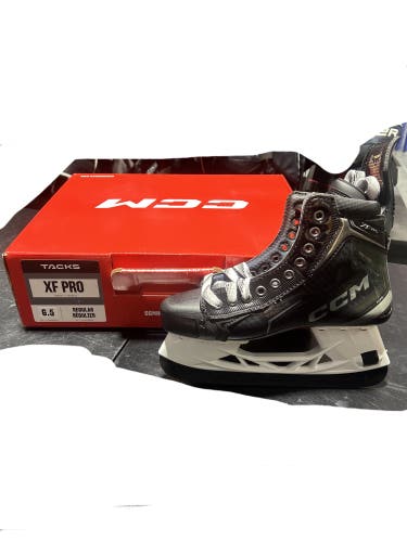 Black 2024 CCM Tacks XF Pro Hockey Skates Regular Width Size 6.5 (New)