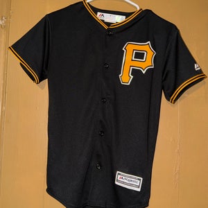Majestic MLB Baseball Pittsburgh Pirates Youth Boys Jersey Size Medium 10-12 Use