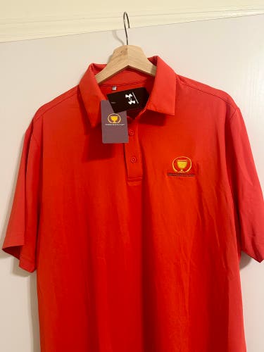 Brand New Under Armour President’s Cup Short-Sleeve Golf Shirt (LG)
