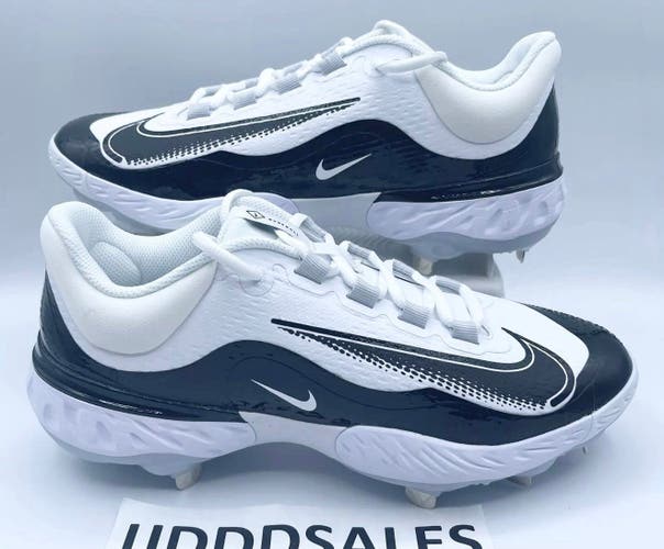 Nike Alpha Huarache Elite 4 Low Metal Baseball White Black FD2745-101 Men’s 9.5 New