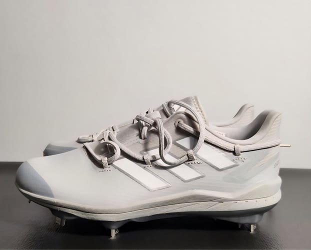 adidas Adizero Afterburner 8 Baseball Shoes Cleats Size 7 Silver Gray