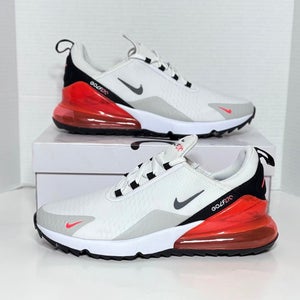 NEW men’s size 10 (W 11.5) Nike Air Max 270 G Golf shoes CK6483-103 white red black