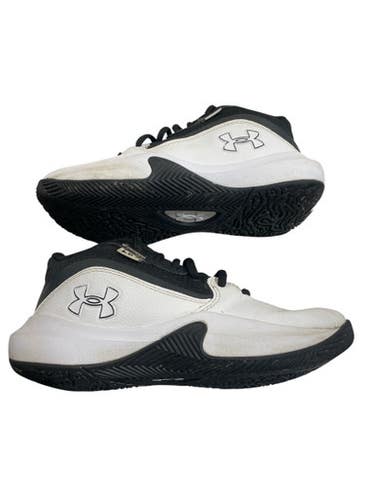 Used Under Armour Basketball Shoes M Black And White Senior 5 11873-S000228576