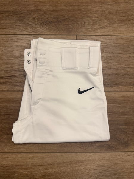 NEW Nike Boy's Core Open Hem YLG Baseball Pants, Solid White (New)