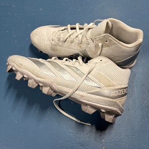 White Men's Size M 11.5 (W 12.5) Adult Adidas Molded Cleats Cleats (Used)