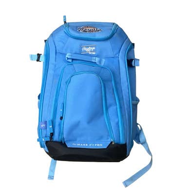 Used Rawlings MARK OF A PRO BAG BB/SB Player Backpack Carolina Blue 11760-S000087154