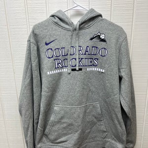 Nike MLB Colorado Rockies Hoodie Men’s Large Gray Sweatshirt Baseball Casual