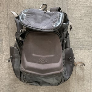 Used Rawlings GOLD GLOVE SERIES BB/SB Player Backpack Black 11614-S000230031