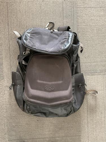 Used Rawlings GOLD GLOVE SERIES BB/SB Player Backpack Black 11614-S000230031