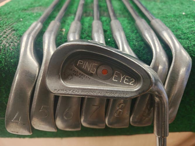 Ping Eye 2 Orange Dot Golf Iron Set 3-PW Stiff Flex Steel Shaft Matching Serial